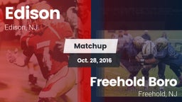 Matchup: Edison  vs. Freehold Boro  2016