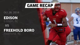 Recap: Edison  vs. Freehold Boro  2016