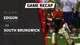 Recap: Edison  vs. South Brunswick  2013
