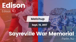 Matchup: Edison  vs. Sayreville War Memorial  2017