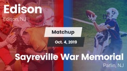 Matchup: Edison  vs. Sayreville War Memorial  2019