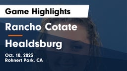 Rancho Cotate  vs Healdsburg Game Highlights - Oct. 10, 2023