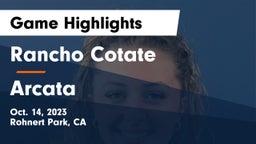 Rancho Cotate  vs Arcata Game Highlights - Oct. 14, 2023