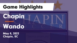 Chapin  vs Wando  Game Highlights - May 8, 2022