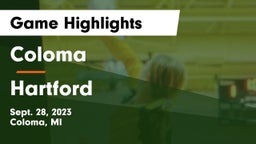 Coloma  vs Hartford  Game Highlights - Sept. 28, 2023