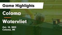 Coloma  vs Watervliet  Game Highlights - Oct. 10, 2023