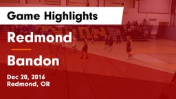 Redmond  vs Bandon Game Highlights - Dec 20, 2016