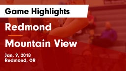 Redmond  vs Mountain View  Game Highlights - Jan. 9, 2018