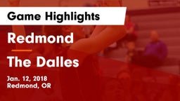 Redmond  vs The Dalles  Game Highlights - Jan. 12, 2018