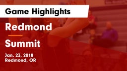 Redmond  vs Summit  Game Highlights - Jan. 23, 2018