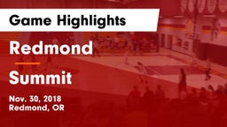 Redmond  vs Summit  Game Highlights - Nov. 30, 2018