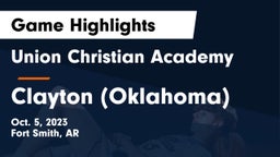 Union Christian Academy  vs Clayton  (Oklahoma) Game Highlights - Oct. 5, 2023