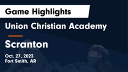 Union Christian Academy  vs Scranton  Game Highlights - Oct. 27, 2023