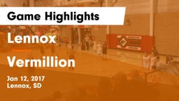 Lennox  vs Vermillion  Game Highlights - Jan 12, 2017