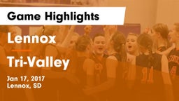 Lennox  vs Tri-Valley  Game Highlights - Jan 17, 2017