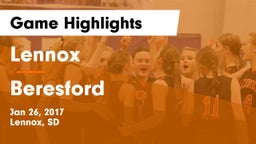 Lennox  vs Beresford  Game Highlights - Jan 26, 2017