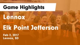 Lennox  vs Elk Point Jefferson  Game Highlights - Feb 2, 2017