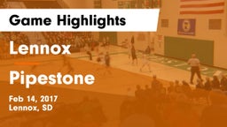 Lennox  vs Pipestone  Game Highlights - Feb 14, 2017