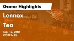 Lennox  vs Tea Game Highlights - Feb. 10, 2018