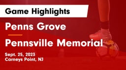 Penns Grove  vs Pennsville Memorial  Game Highlights - Sept. 25, 2023