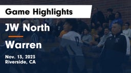 JW North  vs Warren  Game Highlights - Nov. 13, 2023