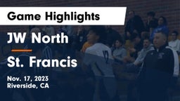 JW North  vs St. Francis  Game Highlights - Nov. 17, 2023