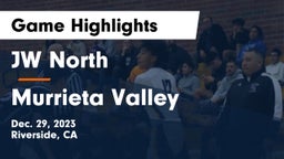 JW North  vs Murrieta Valley  Game Highlights - Dec. 29, 2023