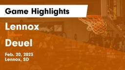 Lennox  vs Deuel  Game Highlights - Feb. 20, 2023