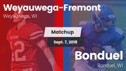 Matchup: Weyauwega-Fremont vs. Bonduel  2018