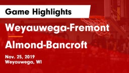 Weyauwega-Fremont  vs Almond-Bancroft  Game Highlights - Nov. 25, 2019