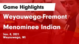 Weyauwega-Fremont  vs Menominee Indian  Game Highlights - Jan. 8, 2021