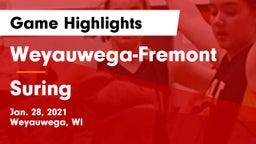 Weyauwega-Fremont  vs Suring  Game Highlights - Jan. 28, 2021