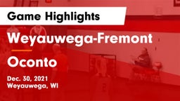 Weyauwega-Fremont  vs Oconto  Game Highlights - Dec. 30, 2021