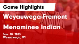 Weyauwega-Fremont  vs Menominee Indian  Game Highlights - Jan. 10, 2023