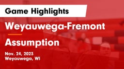 Weyauwega-Fremont  vs Assumption  Game Highlights - Nov. 24, 2023