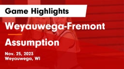 Weyauwega-Fremont  vs Assumption  Game Highlights - Nov. 25, 2023