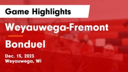 Weyauwega-Fremont  vs Bonduel  Game Highlights - Dec. 15, 2023