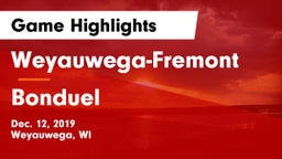 Weyauwega-Fremont  vs Bonduel  Game Highlights - Dec. 12, 2019