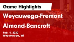 Weyauwega-Fremont  vs Almond-Bancroft  Game Highlights - Feb. 4, 2020