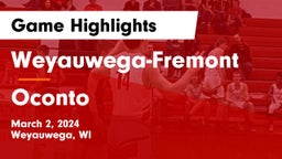 Weyauwega-Fremont  vs Oconto  Game Highlights - March 2, 2024