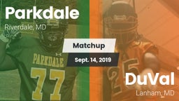 Matchup: Parkdale  vs. DuVal  2019
