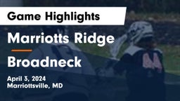 Marriotts Ridge  vs Broadneck  Game Highlights - April 3, 2024