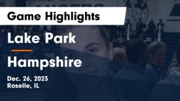 Lake Park  vs Hampshire  Game Highlights - Dec. 26, 2023