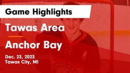 Tawas Area  vs Anchor Bay  Game Highlights - Dec. 23, 2023
