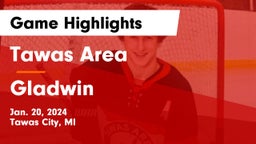 Tawas Area  vs Gladwin  Game Highlights - Jan. 20, 2024