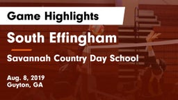 South Effingham  vs Savannah Country Day School Game Highlights - Aug. 8, 2019