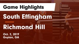 South Effingham  vs Richmond Hill  Game Highlights - Oct. 2, 2019