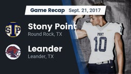 Recap: Stony Point  vs. Leander  2017