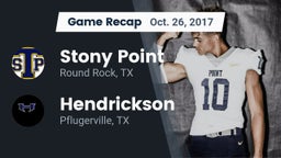 Recap: Stony Point  vs. Hendrickson  2017