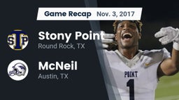 Recap: Stony Point  vs. McNeil  2017